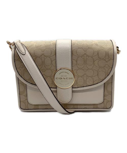COACH（コーチ）COACH (コーチ) ショルダーバッグ ベージュ×ホワイトの古着・服飾アイテム