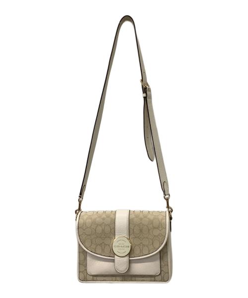 COACH（コーチ）COACH (コーチ) ショルダーバッグ ベージュ×ホワイトの古着・服飾アイテム