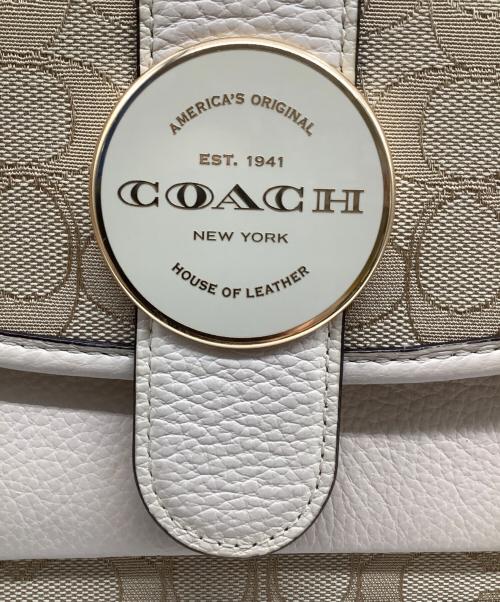 COACH（コーチ）COACH (コーチ) ショルダーバッグ ベージュ×ホワイトの古着・服飾アイテム