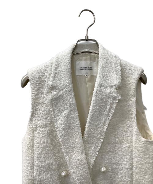 ARPEGE STORY（アルページュストーリー）ARPEGE STORY (アルページュストーリー) ツイードセットアップ ホワイト サイズ:2の古着・服飾アイテム