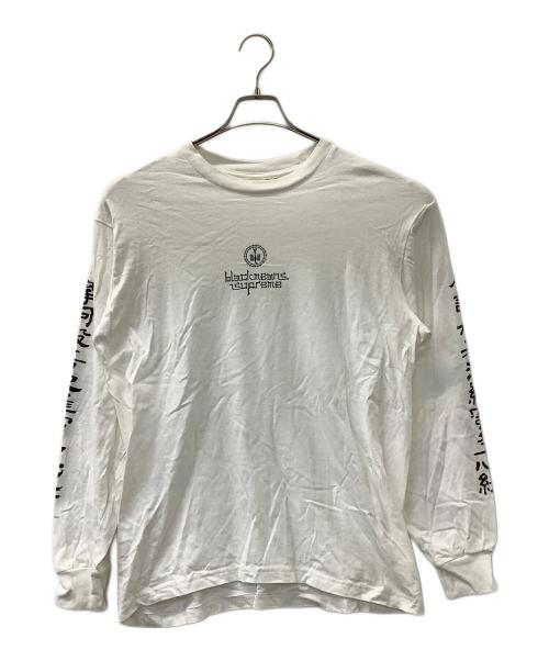 SUPREME（シュプリーム）SUPREME (シュプリーム) blackmeans (ブラックミーンズ) 長袖カットソー ホワイト サイズ:Mの古着・服飾アイテム