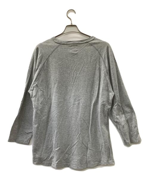 stussy（ステューシー）stussy (ステューシー) 長袖カットソー グレー×ホワイト サイズ:XLの古着・服飾アイテム