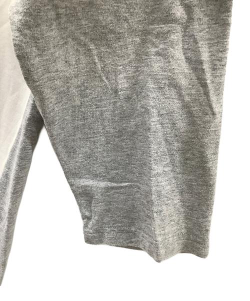 stussy（ステューシー）stussy (ステューシー) 長袖カットソー グレー×ホワイト サイズ:XLの古着・服飾アイテム