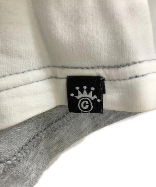 stussy（ステューシー）stussy (ステューシー) 長袖カットソー グレー×ホワイト サイズ:XLの古着・服飾アイテム
