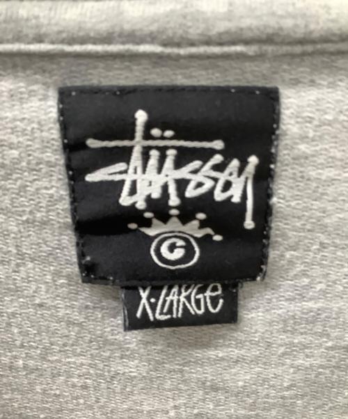 stussy（ステューシー）stussy (ステューシー) 長袖カットソー グレー×ホワイト サイズ:XLの古着・服飾アイテム