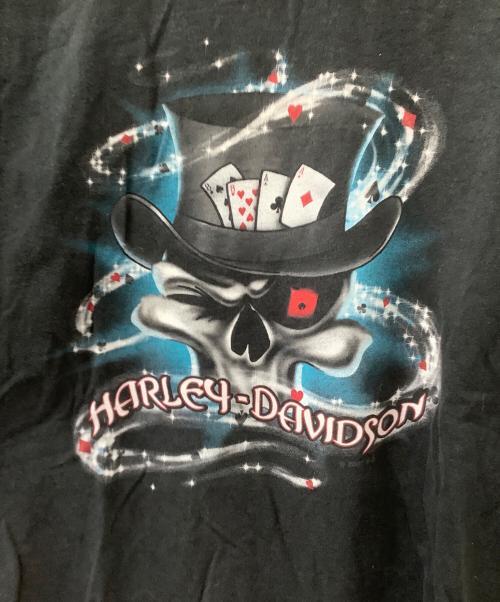 HARLEY-DAVIDSON（ハーレーダビッドソン）HARLEY-DAVIDSON (ハーレーダビッドソン) スカルボーントランプ ブラック サイズ:Lの古着・服飾アイテム