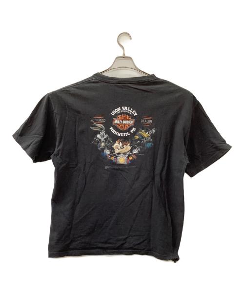 HARLEY-DAVIDSON（ハーレーダビッドソン）HARLEY-DAVIDSON (ハーレーダビッドソン) LOONEY TUNES (ルーニーチューンズ) 半袖カットソー ブラック サイズ:XLの古着・服飾アイテム