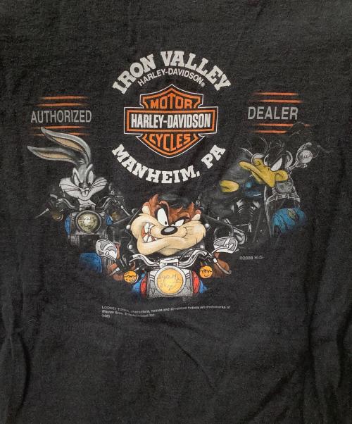 HARLEY-DAVIDSON（ハーレーダビッドソン）HARLEY-DAVIDSON (ハーレーダビッドソン) LOONEY TUNES (ルーニーチューンズ) 半袖カットソー ブラック サイズ:XLの古着・服飾アイテム