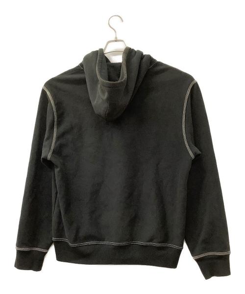 stussy（ステューシー）stussy (ステューシー) CONTRAST STITCH LABEL HOODIE ブラック サイズ:Lの古着・服飾アイテム