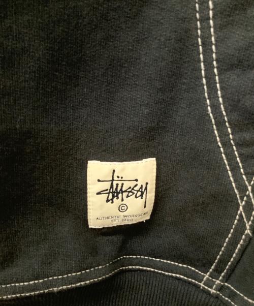 stussy（ステューシー）stussy (ステューシー) CONTRAST STITCH LABEL HOODIE ブラック サイズ:Lの古着・服飾アイテム