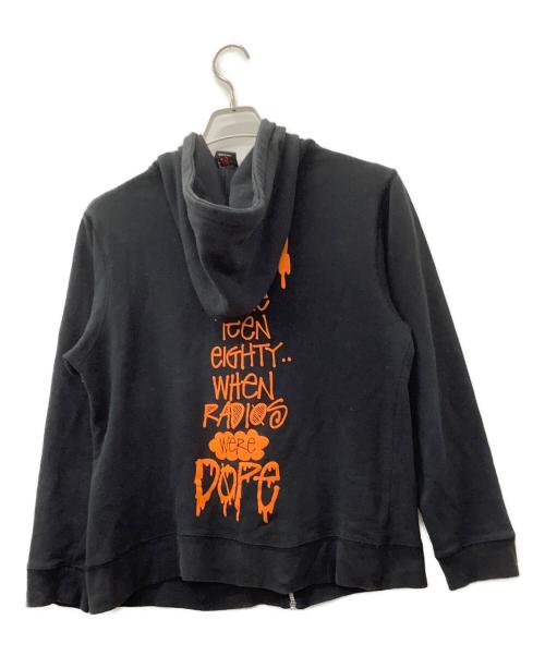 stussy（ステューシー）stussy (ステューシー) ジップパーカー ブラック×パープル サイズ:Ｍの古着・服飾アイテム
