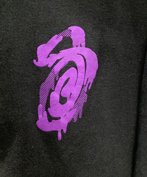 stussy（ステューシー）stussy (ステューシー) ジップパーカー ブラック×パープル サイズ:Ｍの古着・服飾アイテム
