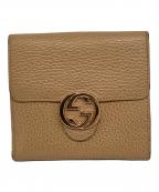 GUCCIグッチ）の古着「2つ折り財布」｜ベージュ