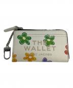 MARC JACOBSマークジェイコブス）の古着「ザワイルドデイジー トップジップ財布」｜ホワイト×イエロー