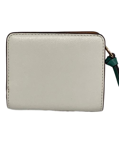 MARC JACOBS（マークジェイコブス）MARC JACOBS (マークジェイコブス) THE SNAP SHOT MINI COMPACT WALLET ブラック×ホワイトの古着・服飾アイテム