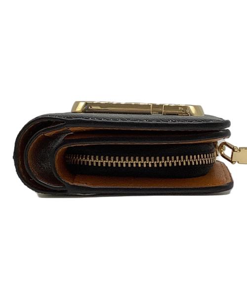MARC JACOBS（マークジェイコブス）MARC JACOBS (マークジェイコブス) THE SNAP SHOT MINI COMPACT WALLET ブラック×ホワイトの古着・服飾アイテム