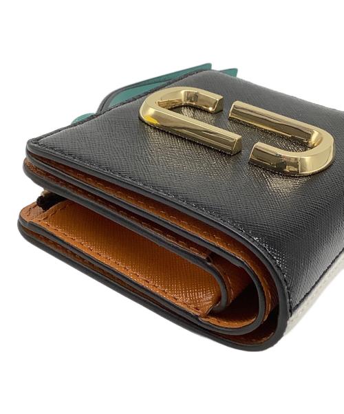 MARC JACOBS（マークジェイコブス）MARC JACOBS (マークジェイコブス) THE SNAP SHOT MINI COMPACT WALLET ブラック×ホワイトの古着・服飾アイテム