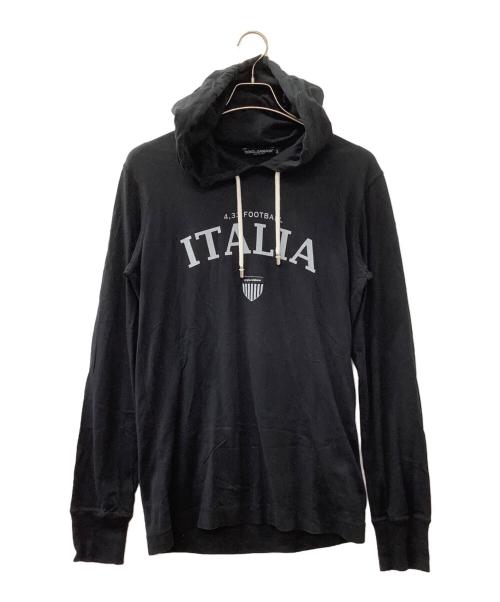 DOLCE & GABBANA（ドルチェ＆ガッバーナ）DOLCE & GABBANA (ドルチェ＆ガッバーナ) プルオーバーパーカー ブラック サイズ:44の古着・服飾アイテム