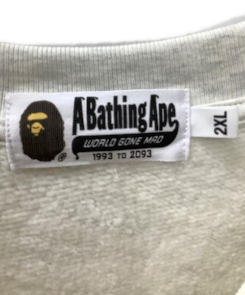 A BATHING APE（アベイシングエイプ）A BATHING APE (アベイシングエイプ) LOGO RELAXED FIT CREWNECK SWEATSHIRT グレー サイズ:2XLの古着・服飾アイテム