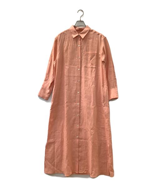 Whim Gazette（ウィムガゼット）Whim Gazette (ウィムガゼット) リネンシャツワンピース ピンク サイズ:38の古着・服飾アイテム
