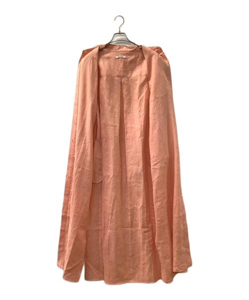 Whim Gazette（ウィムガゼット）Whim Gazette (ウィムガゼット) リネンシャツワンピース ピンク サイズ:38の古着・服飾アイテム