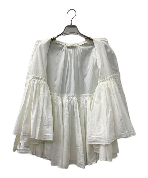 Curensology（カレンソロジー）Curensology (カレンソロジー) レイヤードギャザーブラウス ホワイト サイズ:Fの古着・服飾アイテム