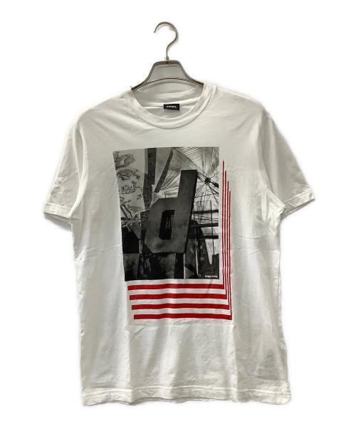 DIESEL（ディーゼル）DIESEL (ディーゼル) 半袖Tシャツ ホワイト サイズ:16の古着・服飾アイテム