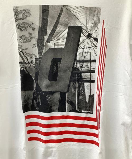 DIESEL（ディーゼル）DIESEL (ディーゼル) 半袖Tシャツ ホワイト サイズ:16の古着・服飾アイテム