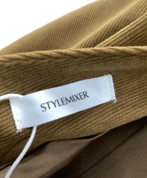 STYLE MIXER（スタイルミキサー）STYLE MIXER (スタイルミキサー) コーデュロイフォルムミニワンピース ブラウン サイズ:S 未使用品の古着・服飾アイテム