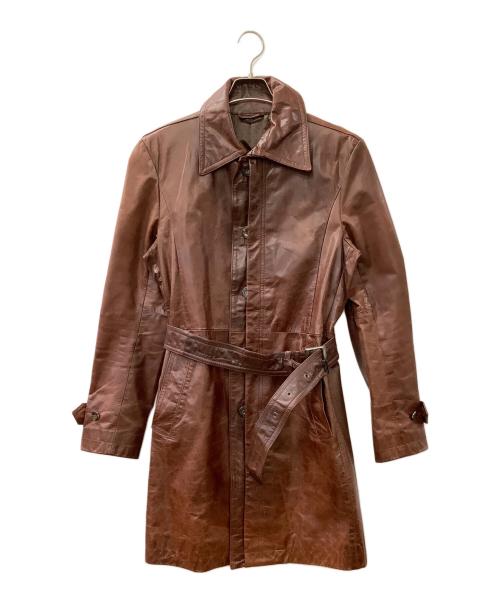 TORNADO MART（トルネードマート）TORNADO MART (トルネードマート) レザーコート ブラウン サイズ:Lの古着・服飾アイテム