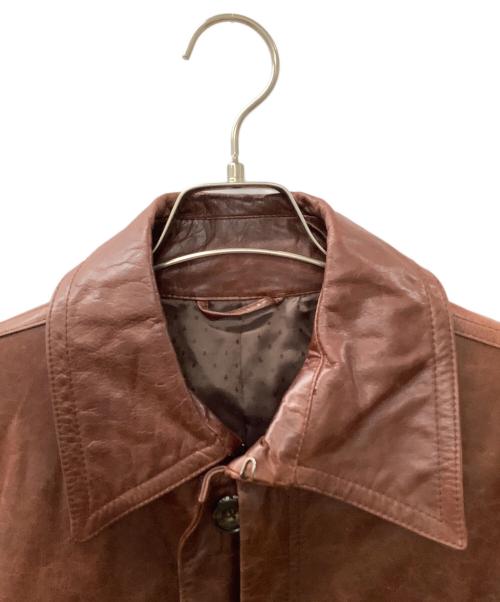 TORNADO MART（トルネードマート）TORNADO MART (トルネードマート) レザーコート ブラウン サイズ:Lの古着・服飾アイテム