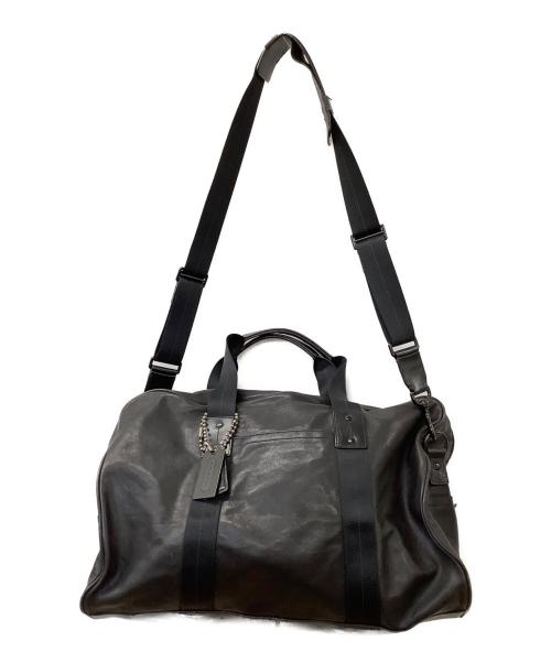 COACH（コーチ）COACH (コーチ) レザーボストンバッグ ブラックの古着・服飾アイテム