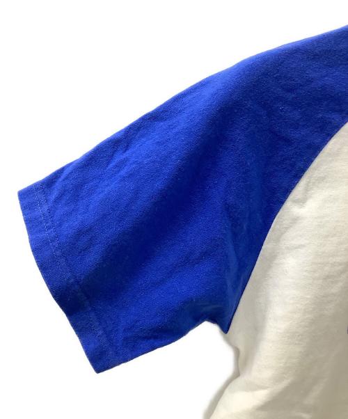 THE REAL McCOY'S（ザ・リアルマッコイズ）THE REAL McCOY'S (ザ・リアルマッコイズ) Buco 半袖Tシャツ ブルー×ホワイト サイズ:36の古着・服飾アイテム