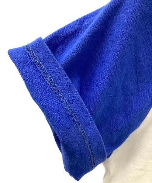 THE REAL McCOY'S（ザ・リアルマッコイズ）THE REAL McCOY'S (ザ・リアルマッコイズ) Buco 半袖Tシャツ ブルー×ホワイト サイズ:36の古着・服飾アイテム