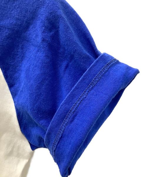 THE REAL McCOY'S（ザ・リアルマッコイズ）THE REAL McCOY'S (ザ・リアルマッコイズ) Buco 半袖Tシャツ ブルー×ホワイト サイズ:36の古着・服飾アイテム