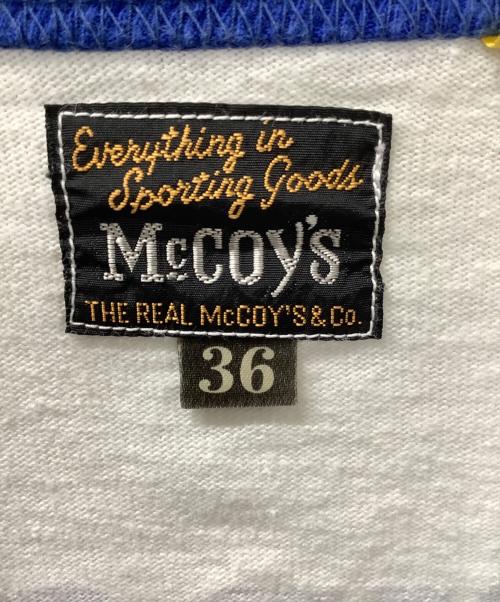 THE REAL McCOY'S（ザ・リアルマッコイズ）THE REAL McCOY'S (ザ・リアルマッコイズ) Buco 半袖Tシャツ ブルー×ホワイト サイズ:36の古着・服飾アイテム