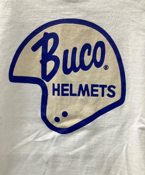 THE REAL McCOY'S（ザ・リアルマッコイズ）THE REAL McCOY'S (ザ・リアルマッコイズ) Buco 半袖Tシャツ ブルー×ホワイト サイズ:36の古着・服飾アイテム