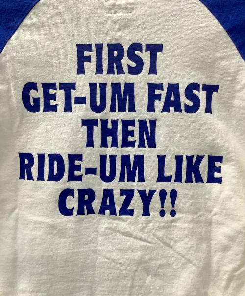 THE REAL McCOY'S（ザ・リアルマッコイズ）THE REAL McCOY'S (ザ・リアルマッコイズ) Buco 半袖Tシャツ ブルー×ホワイト サイズ:36の古着・服飾アイテム