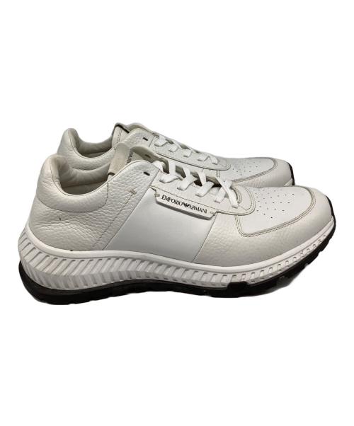 EMPORIO ARMANI（エンポリオ アルマーニ）EMPORIO ARMANI (エンポリオ アルマーニ) ローカットスニーカー ホワイト サイズ:US7の古着・服飾アイテム