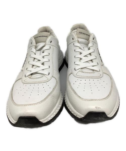 EMPORIO ARMANI（エンポリオ アルマーニ）EMPORIO ARMANI (エンポリオ アルマーニ) ローカットスニーカー ホワイト サイズ:US7の古着・服飾アイテム