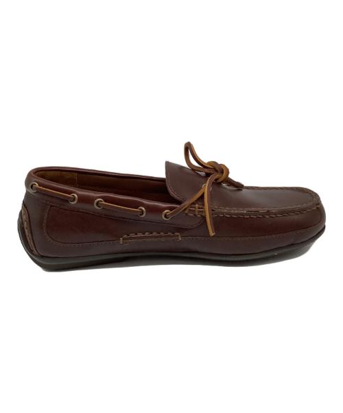 POLO RALPH LAUREN（ポロ・ラルフローレン）POLO RALPH LAUREN (ポロ・ラルフローレン) レザー スリッポン ドライビングシューズ ブラウン サイズ:US8の古着・服飾アイテム