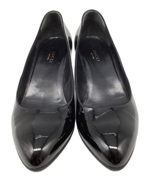 GUCCI（グッチ）GUCCI (グッチ) ウェッジソールパンプス ブラック サイズ:38の古着・服飾アイテム