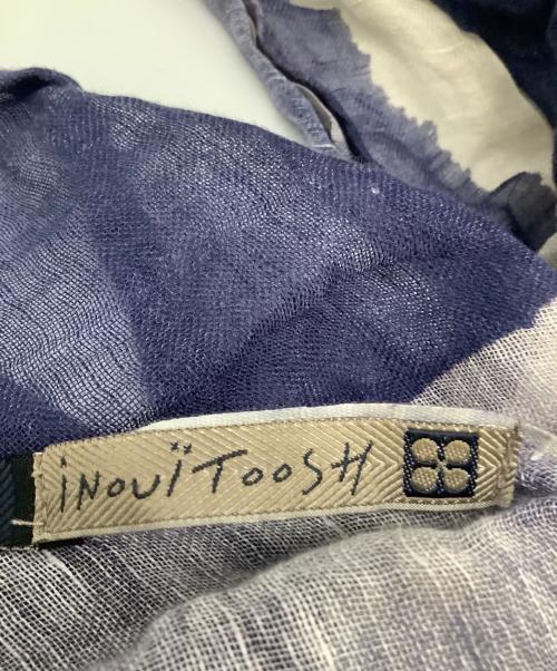 INOUITOOSH（イヌイトゥーシュ）INOUITOOSH (イヌイトゥーシュ) ストール ブルー×アイボリーの古着・服飾アイテム