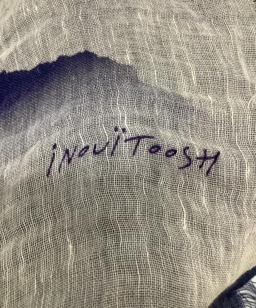 INOUITOOSH（イヌイトゥーシュ）INOUITOOSH (イヌイトゥーシュ) ストール ブルー×アイボリーの古着・服飾アイテム