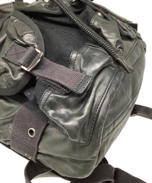 DIESEL（ディーゼル）DIESEL (ディーゼル) レザーバックパック ブラックの古着・服飾アイテム