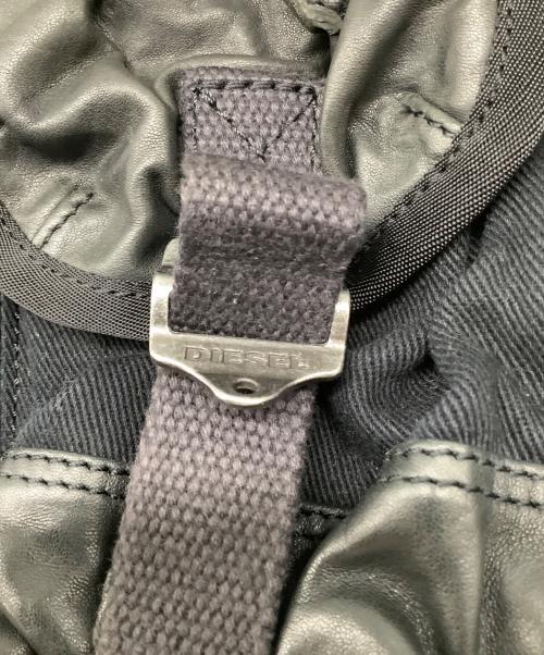 DIESEL（ディーゼル）DIESEL (ディーゼル) レザーバックパック ブラックの古着・服飾アイテム