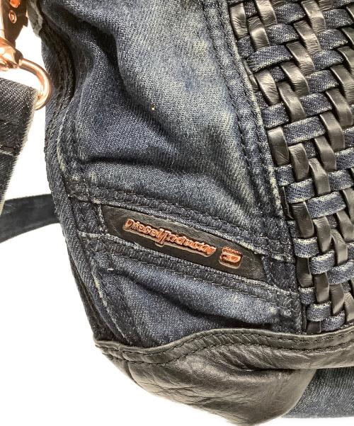 DIESEL（ディーゼル）DIESEL (ディーゼル) 巾着ショルダーバッグ インディゴの古着・服飾アイテム