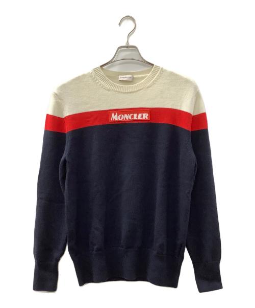 MONCLER（モンクレール）MONCLER (モンクレール) MAGLIONE ニット ネイビー サイズ:Lの古着・服飾アイテム