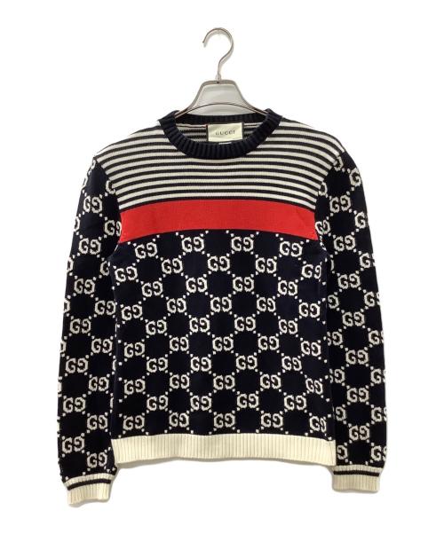GUCCI（グッチ）GUCCI (グッチ) 厚手ニット ネイビー サイズ:XSの古着・服飾アイテム