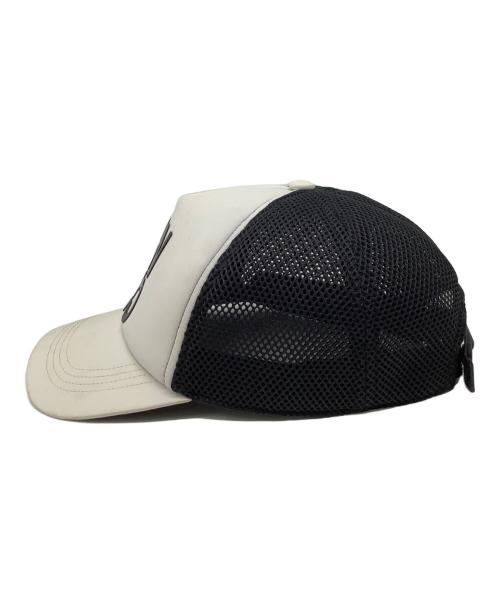 MONCLER GRENOBLE（モンクレール グルノーブル）MONCLER GRENOBLE (モンクレール グルノーブル) ラバーロゴ2トーンキャップ ホワイト×ブラック サイズ:Mの古着・服飾アイテム